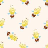 angel cartoon seamless pattern background N19
