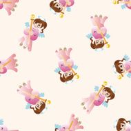 angel cartoon seamless pattern background N20