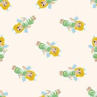 angel cartoon seamless pattern background N21