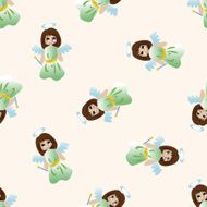 angel cartoon seamless pattern background N25