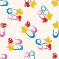 safety pin cartoon seamless pattern background N4