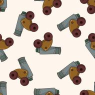 cannon cartoon seamless pattern background