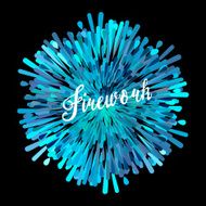 Vector pattern with stylized fireworks and party invitation