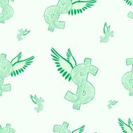 The flying dollars seamless