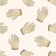 Medical gloves cartoon seamless pattern background