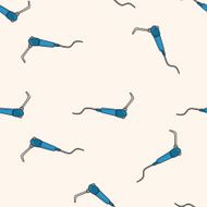 dentist tools cartoon seamless pattern background N2