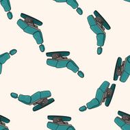 Sickbed cartoon seamless pattern background