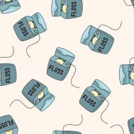 dentist tools cartoon seamless pattern background N6