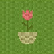 Crocheted flower N2