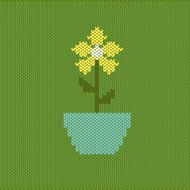 Crocheted flower N3