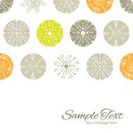 Vector abstract gray and green polka dot backgr horizontal border
