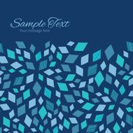 Vector Blue Mosaic Texture Horizontal Frame Seamless Pattern Background N2