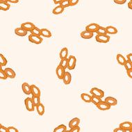 Fried foods cartoon seamless pattern background N4