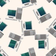 computer cartoon seamless pattern background N18