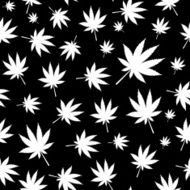 Abstract Cannabis Seamless Pattern Background Vector Illustratio N6