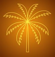 Silhouette of Palm Tree Vector illustration