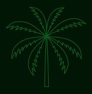 Silhouette of Palm Tree Vector illustration N2