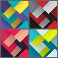 Set of banner templates with geometric pattern N16