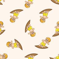 Extreme Sports cartoon seamless pattern background N21