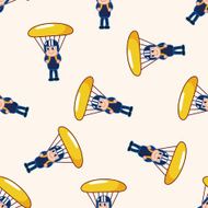 Extreme Sports cartoon seamless pattern background N26