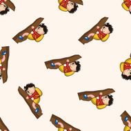 Extreme Sports cartoon seamless pattern background N28