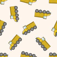 transportation truck cartoon seamless pattern background N5