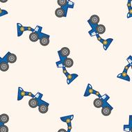 Transportation excavator truck cartoon seamless pattern background N4