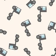 transportation truck cartoon seamless pattern background N6