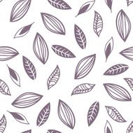 Brown leaves seamless vector pattern N2