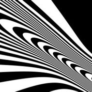 Pattern with optical illusion Black and white background N10