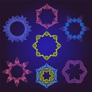 Floral Frames pattern round ornamental