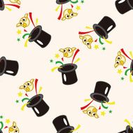 magic cartoon seamless pattern background