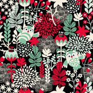 Beautiful seamless texture with owls