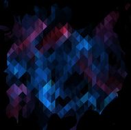 Triangles background in red and blue