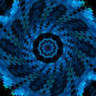 Vector swirl of blue color