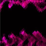 Pink triangles set as frame for text
