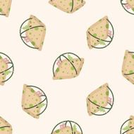 baby spoon and fork cartoon seamless pattern background