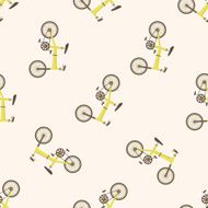 transportation bike cartoon seamless pattern background N20