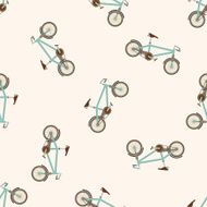 transportation bike cartoon seamless pattern background N21