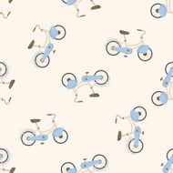 transportation bike cartoon seamless pattern background N22