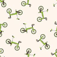 transportation bike cartoon seamless pattern background N24