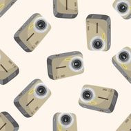 camera cartoon seamless pattern background N27