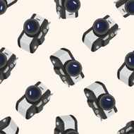 camera cartoon seamless pattern background N29