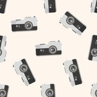 camera cartoon seamless pattern background N38