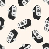 radio cartoon seamless pattern background N29