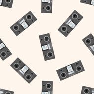 radio cartoon seamless pattern background N30