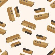radio cartoon seamless pattern background N32