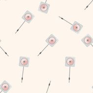 radio cartoon seamless pattern background N34