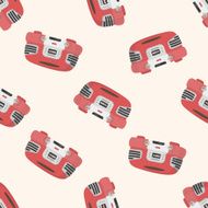 radio cartoon seamless pattern background N37
