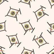instrument gong cartoon seamless pattern background